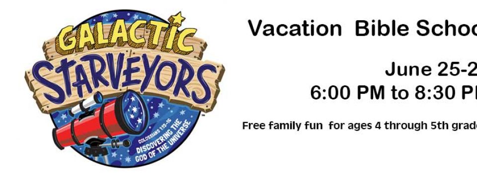 Galactic Starveyors logo with text details about VBS.